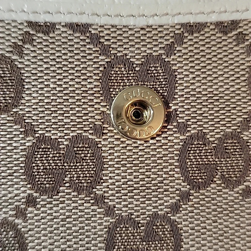 Gucci GG Monogram Logo Canvas Leather Long Wallet Authentic - Picture 13 of 16